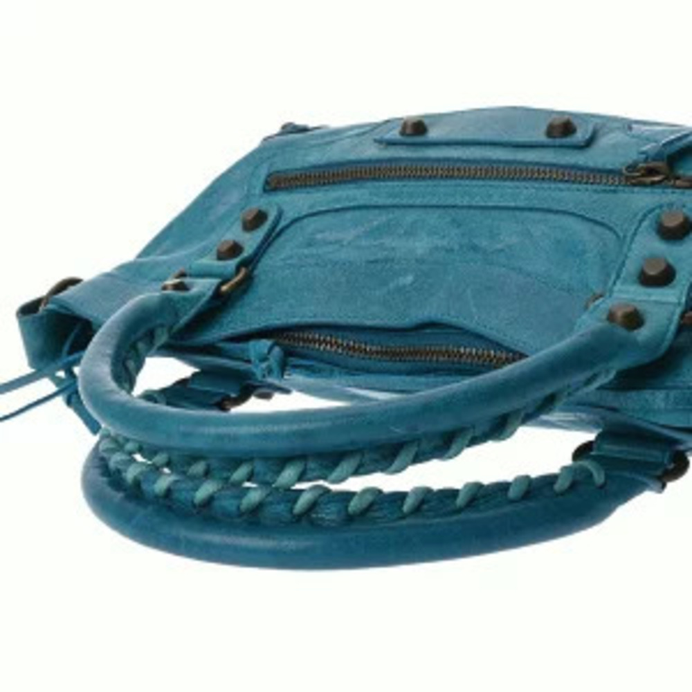 Balenciaga The First Blue Leather Handbag - Picture 3 of 9